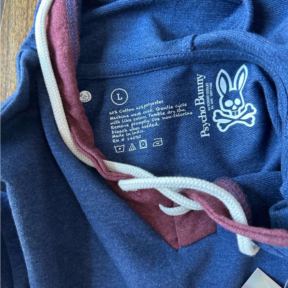 Psycho Bunny Navy and Burgundy sweater